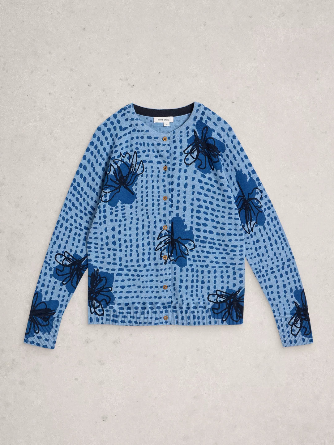Lulu Print Cardigan - Lightweight long-sleeve organic cotton knit
