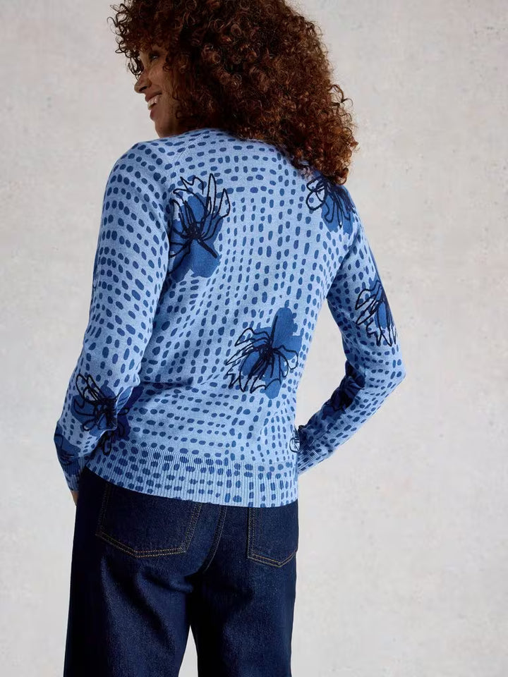 Cardigan imprimé manches longues Lulu