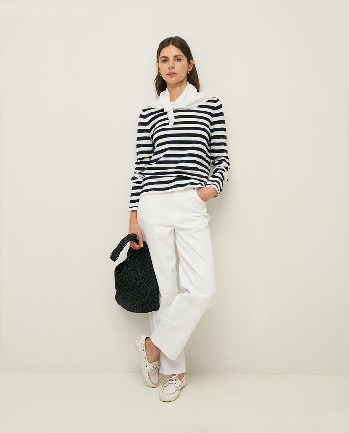 Striped sweater - Organic cotton and fine knit