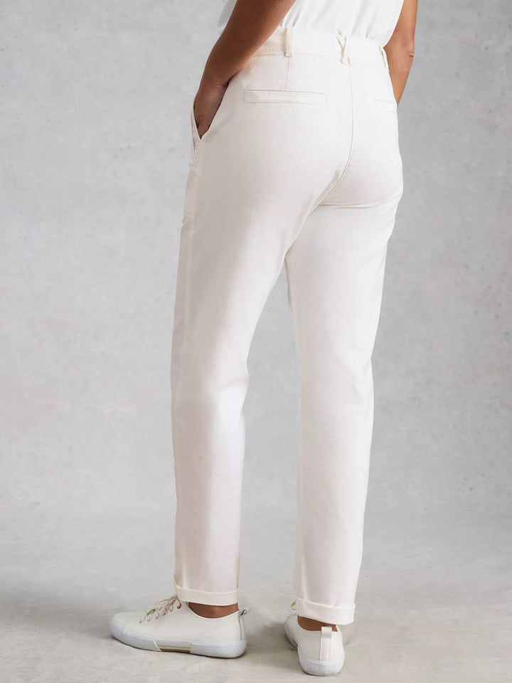 Pantalon longueur cheville - Extensible en coton biologique et lin