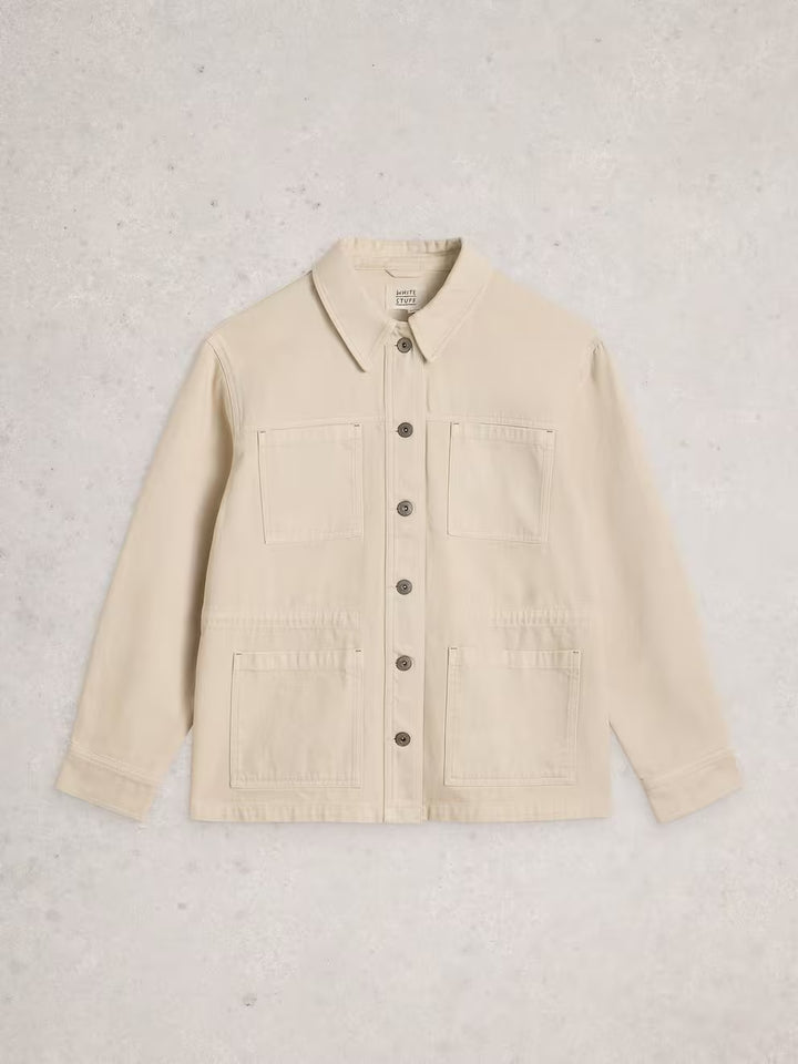 Veste en denim utilitaire Luna - Blouson ajustable en coton biologique