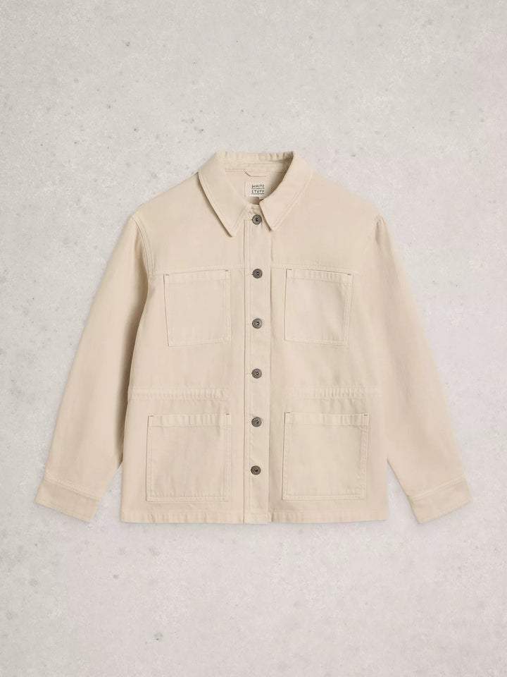 Veste en denim utilitaire Luna - Blouson ajustable en coton biologique