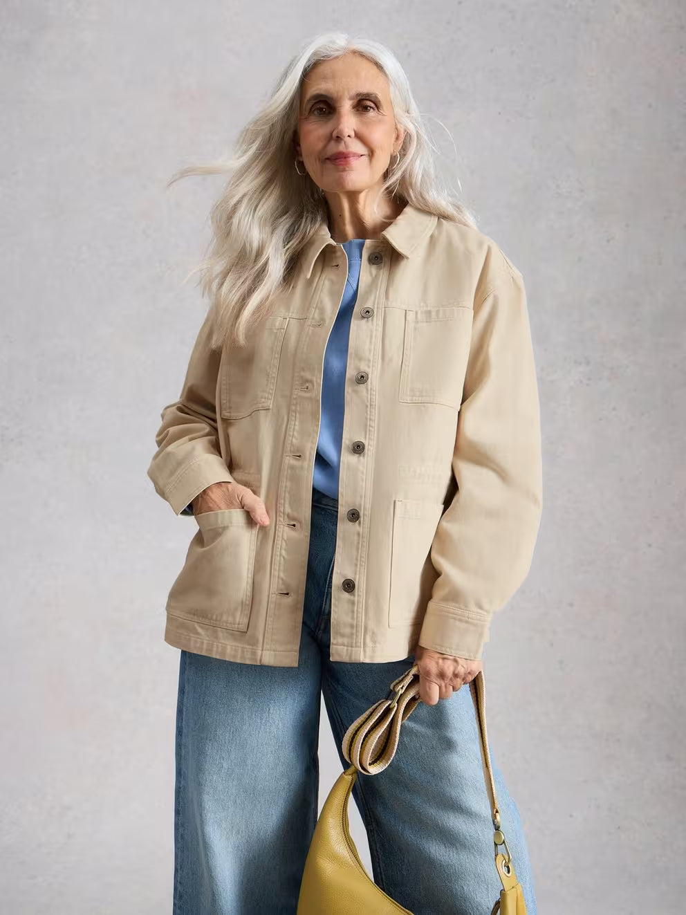 Veste en denim utilitaire Luna - Blouson ajustable en coton biologique