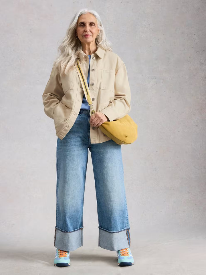 Veste en denim utilitaire Luna - Blouson ajustable en coton biologique