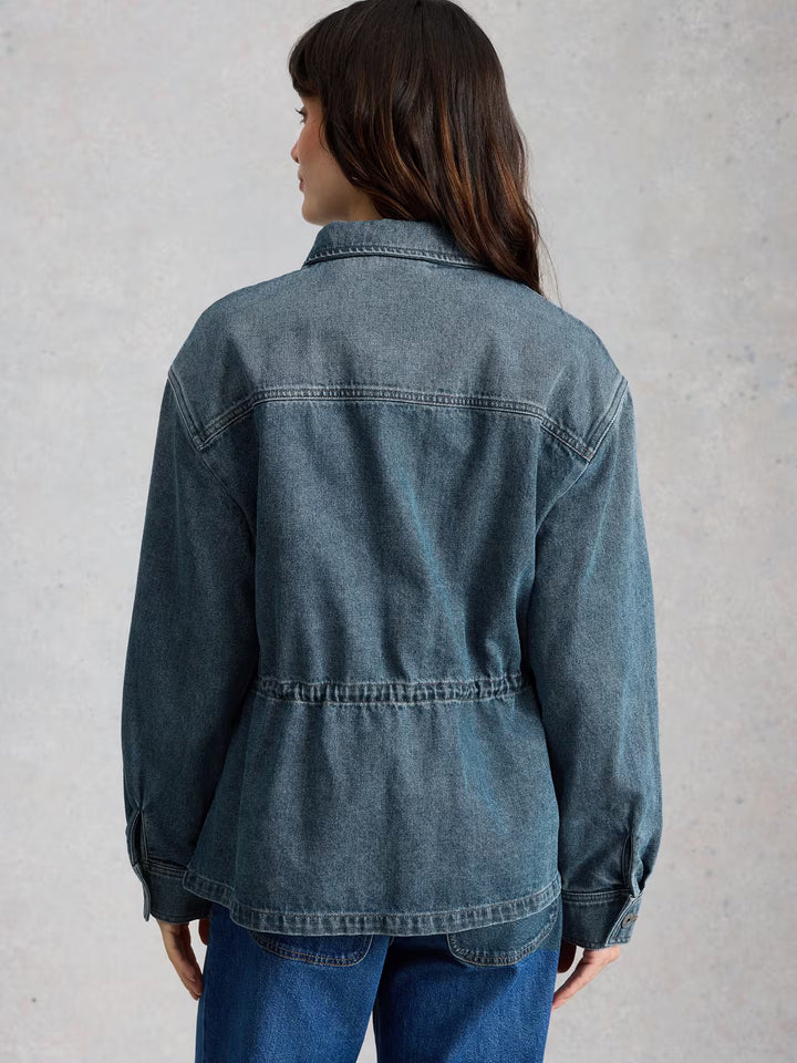 Veste en denim utilitaire Luna - Blouson ajustable en coton biologique