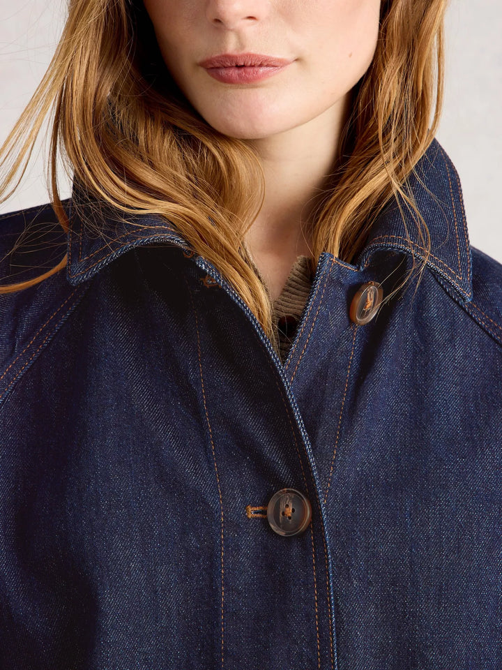 Trench long en coton biologique - Chic urbain écoresponsable**