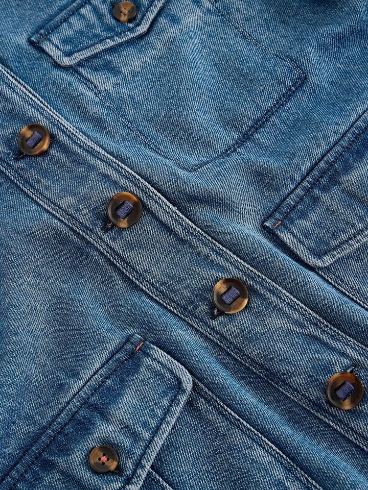 Veste en denim lyocell à détails ajustables
