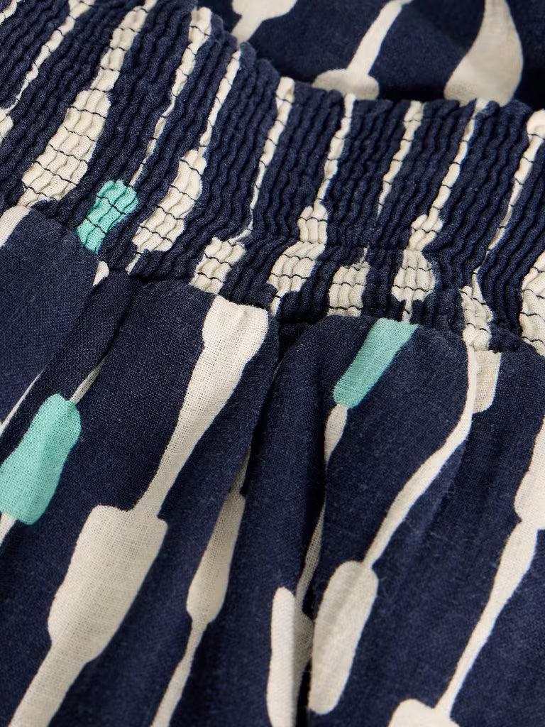 Jupe en lin mélangé Shelly - Taille extensible