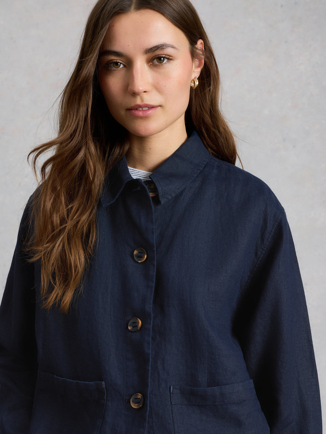 Veste légère Isabel - À col chemise et 100% lin