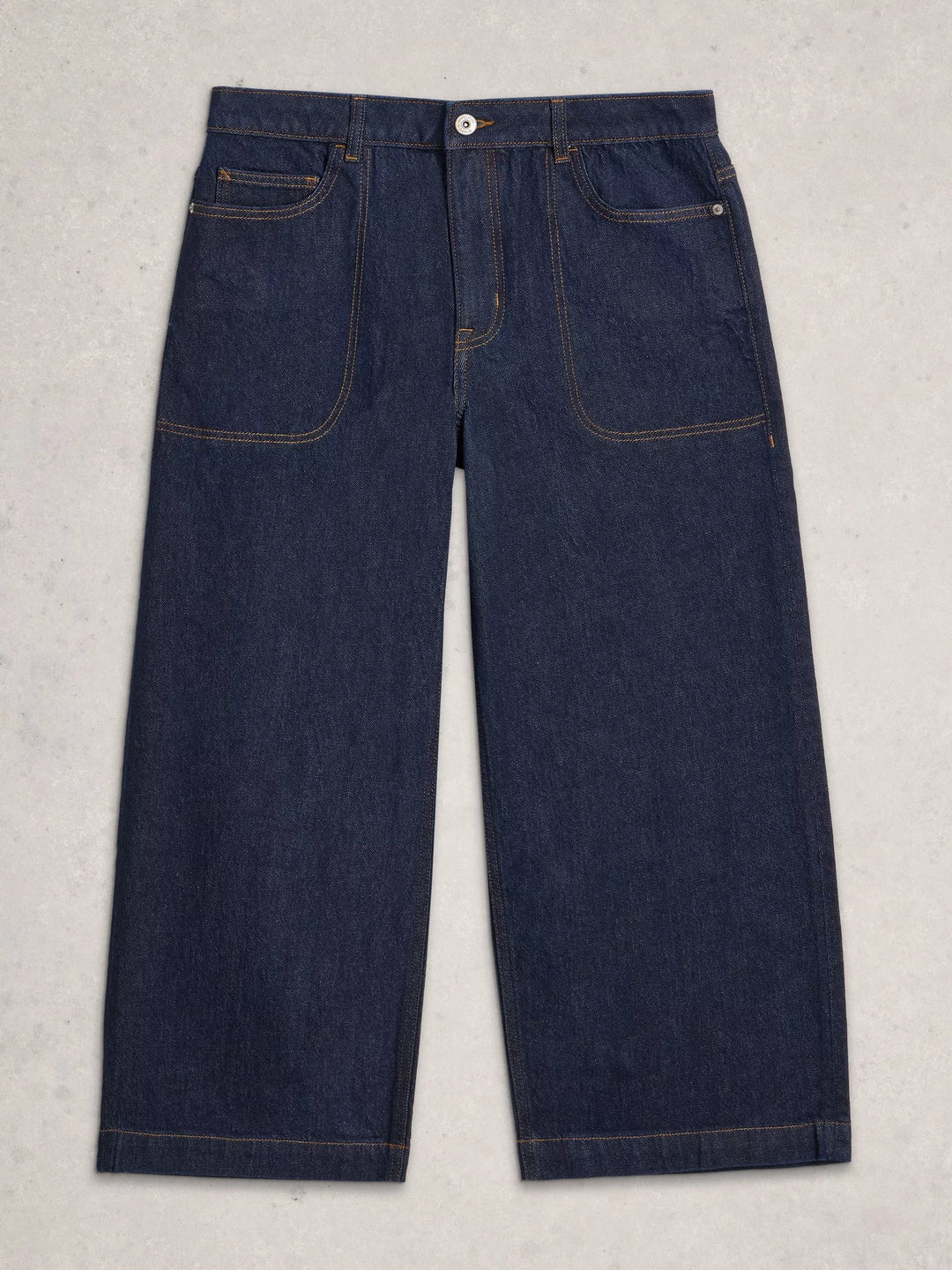 Pantalon écourté à jambe large en coton biologique Tia - Confort et style rétro