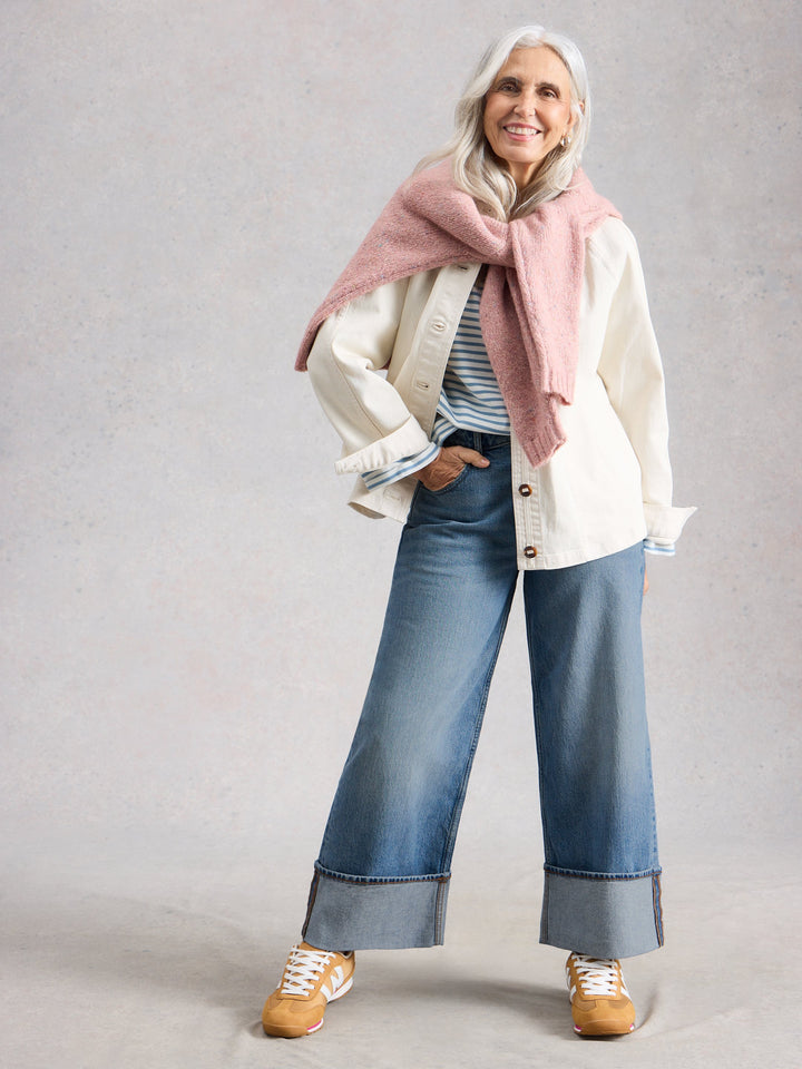 Jean large en coton biologique Bailey - À revers et coupe authentique