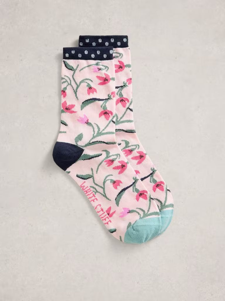 Chaussettes à motif fleuri