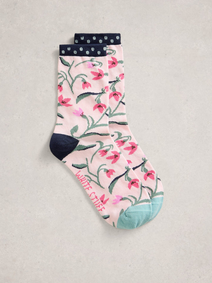Chaussettes à motif fleuri