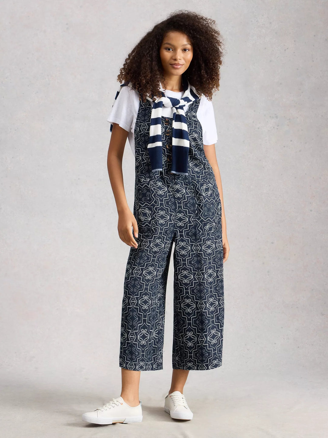 Salopette en lin Viola - Sans manches à coupe décontractée