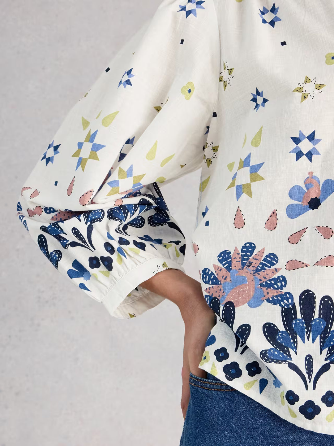 Chandail imprimé en coton biologique Lana