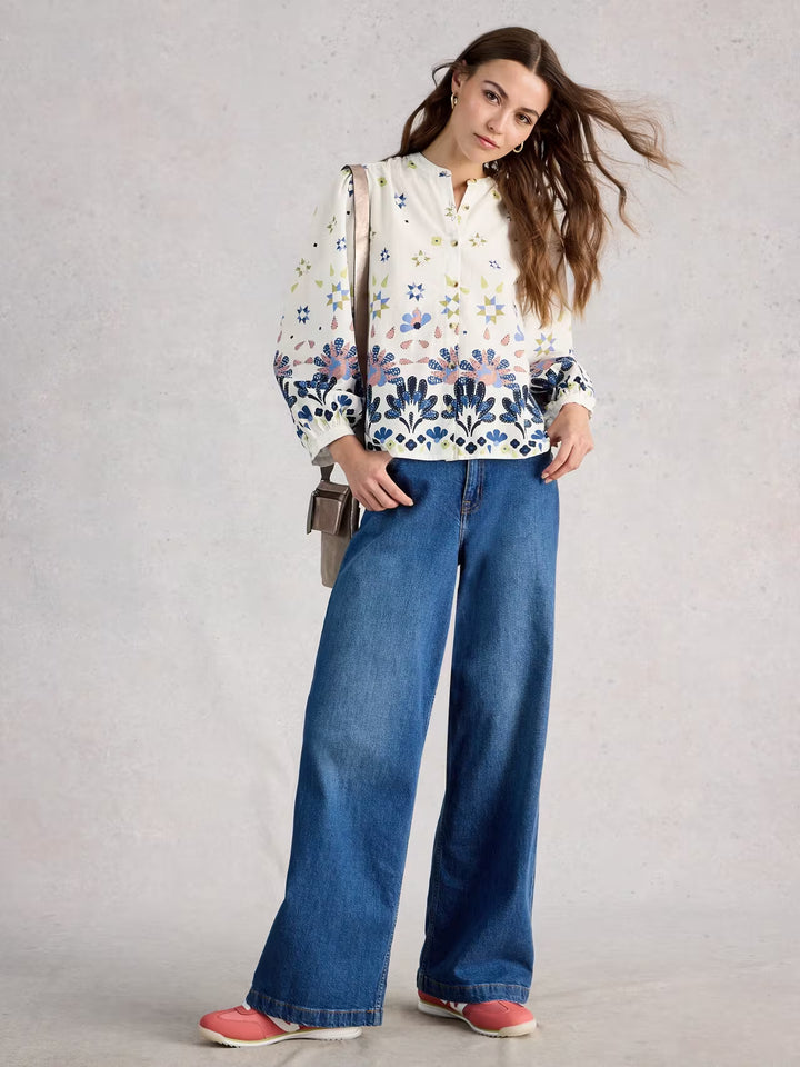 Chandail imprimé en coton biologique Lana