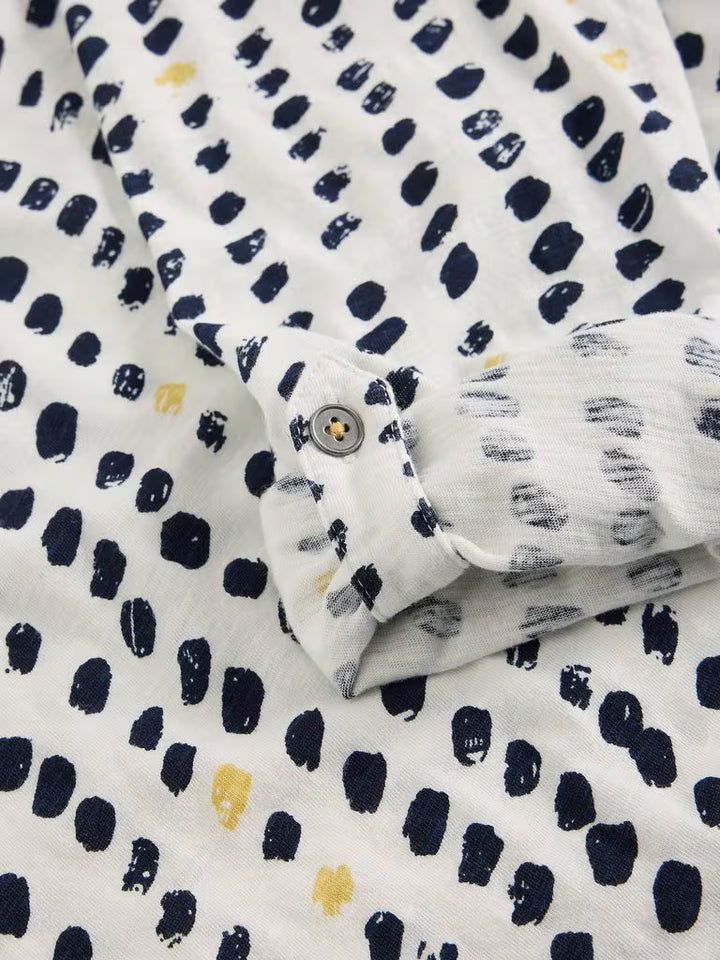 Blouse en coton à manches 3/4 Allie - 100% coton