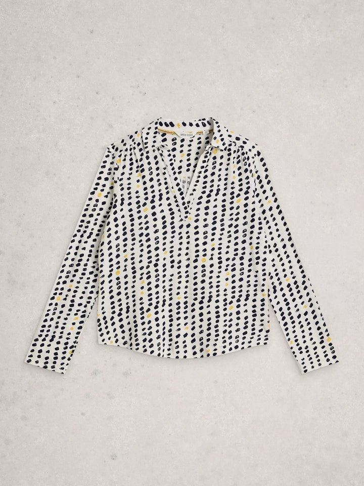 Blouse en coton à manches 3/4 Allie - 100% coton