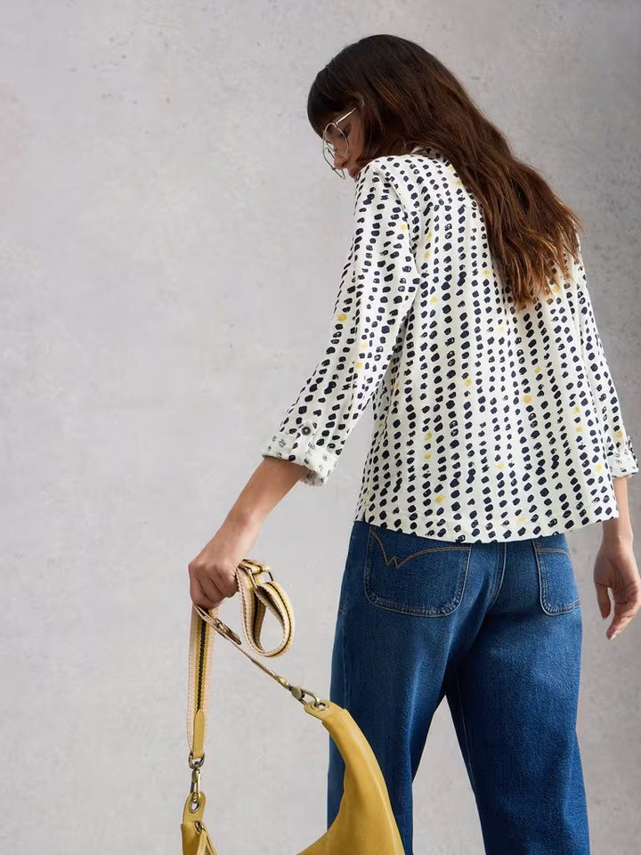 Blouse en coton à manches 3/4 Allie - 100% coton