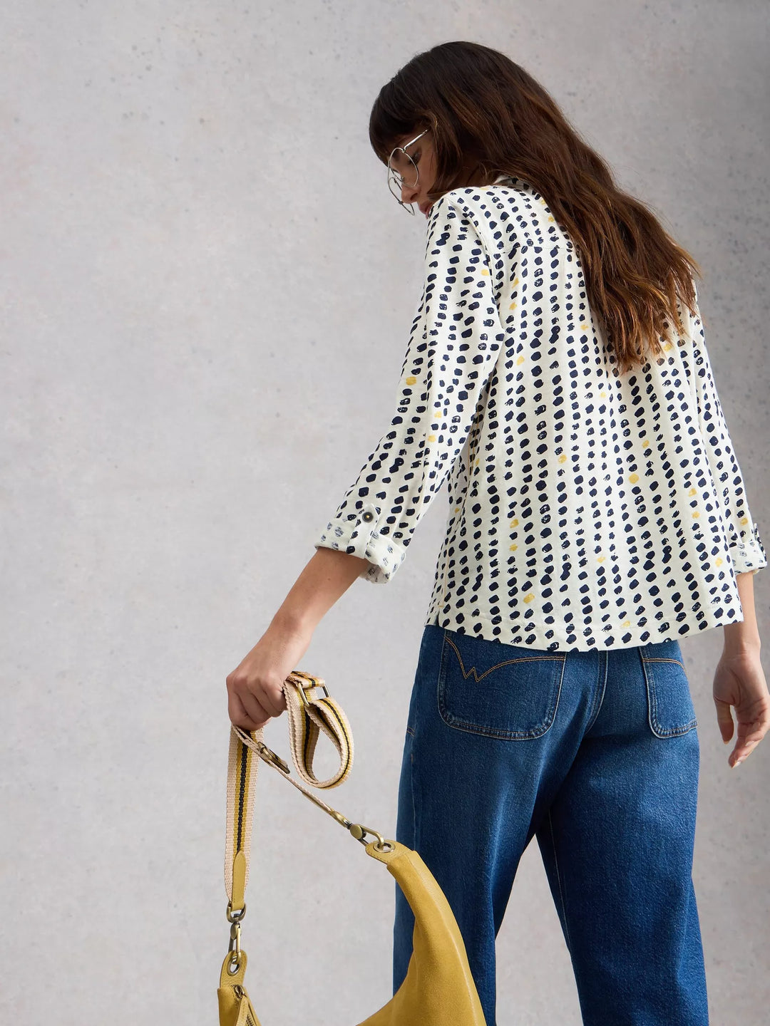Blouse en coton à manches 3/4 Allie - 100% coton