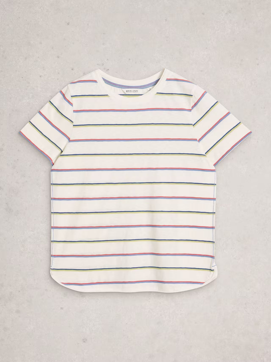 T-shirt rayé multicolore Clara - En pur coton doux