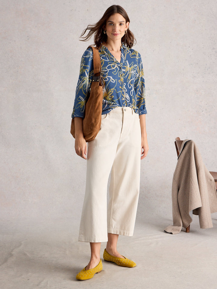 Chemise en jersey Annie - 100% coton doux avec manches 3/4