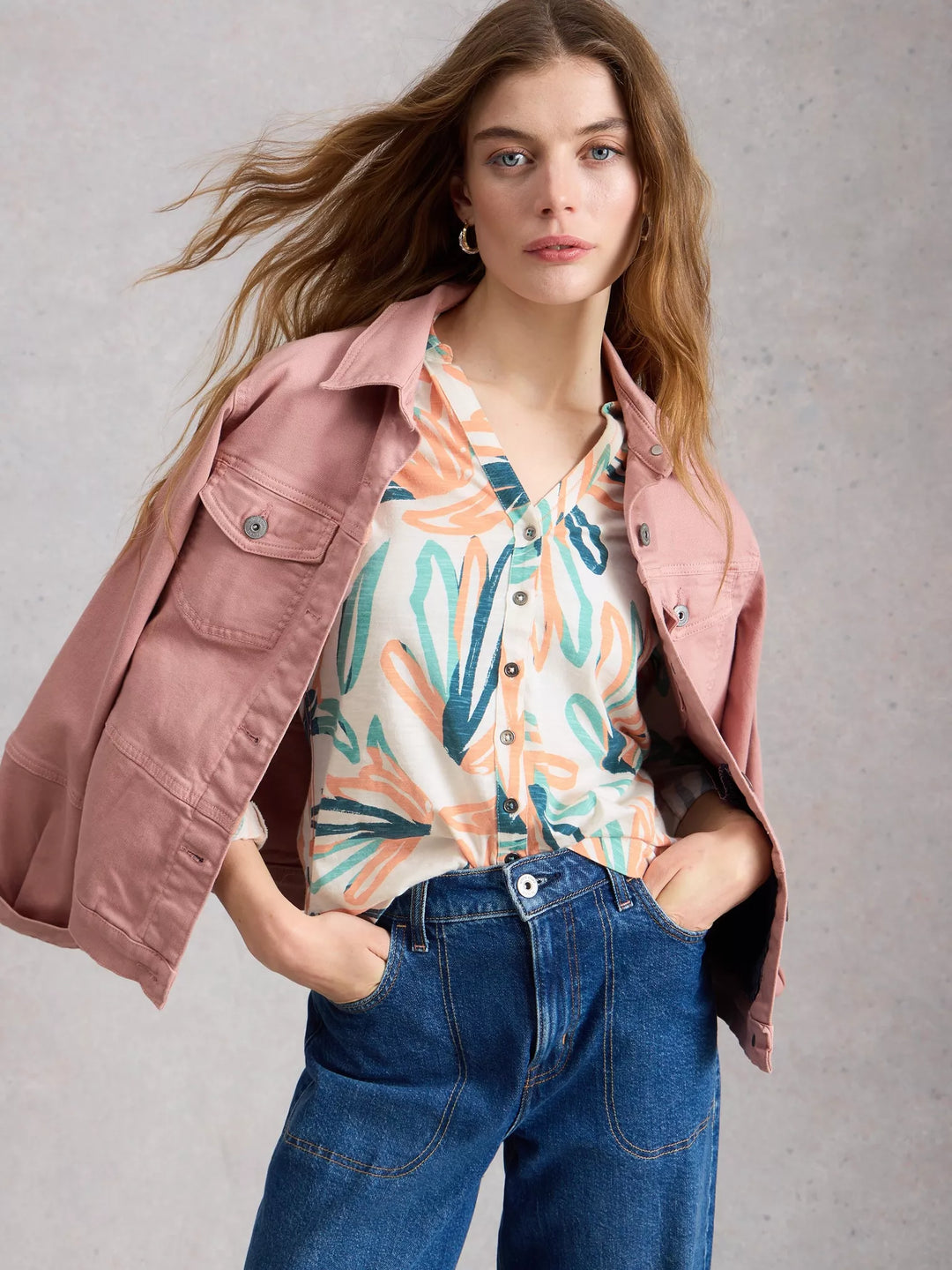 Chemise en jersey Annie - 100% coton doux avec manches 3/4