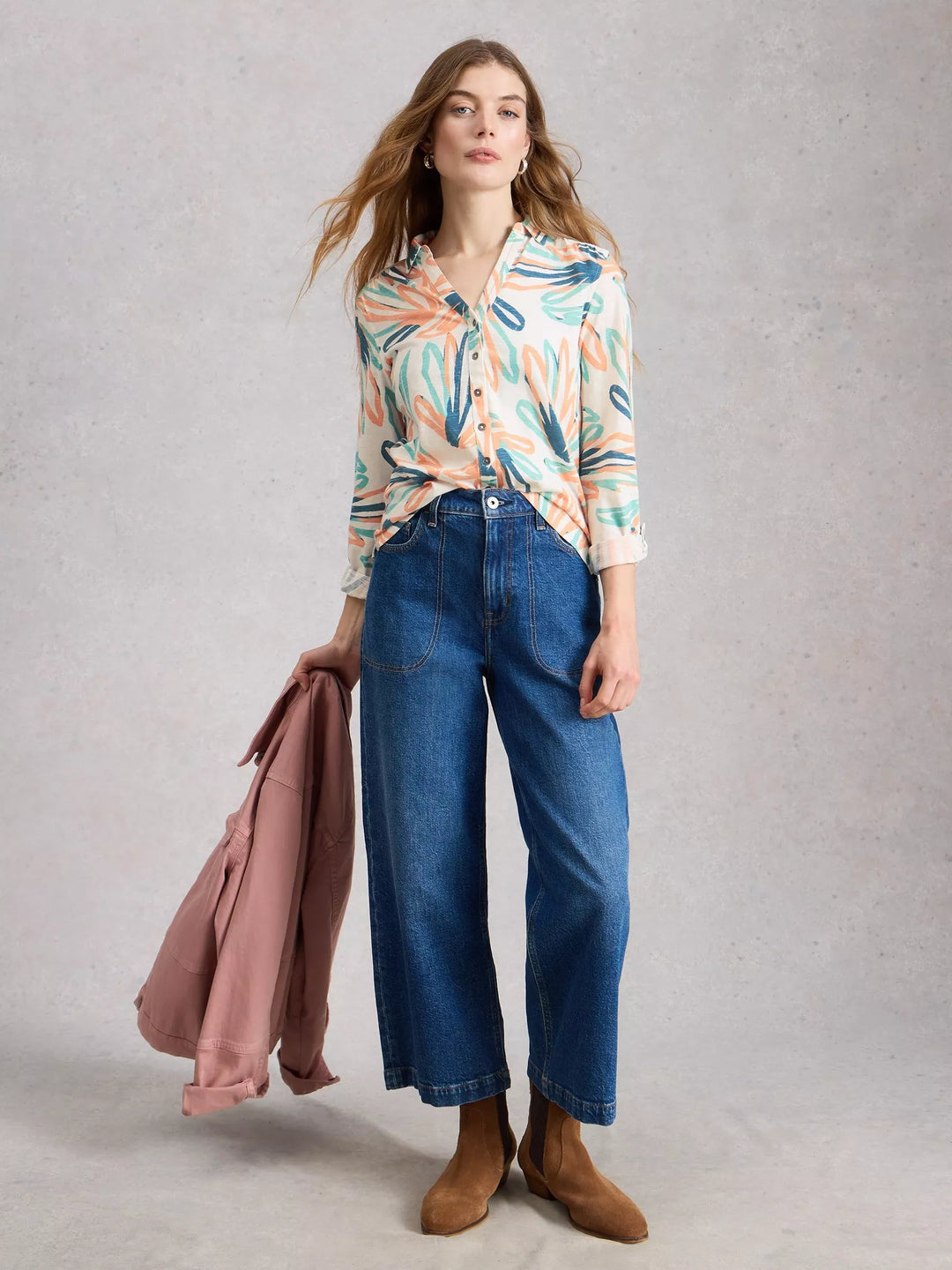 Chemise en jersey Annie - 100% coton doux avec manches 3/4