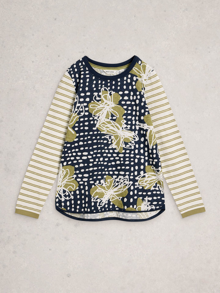 Chandail à différents imprimés à manches longues Clara - 100% coton