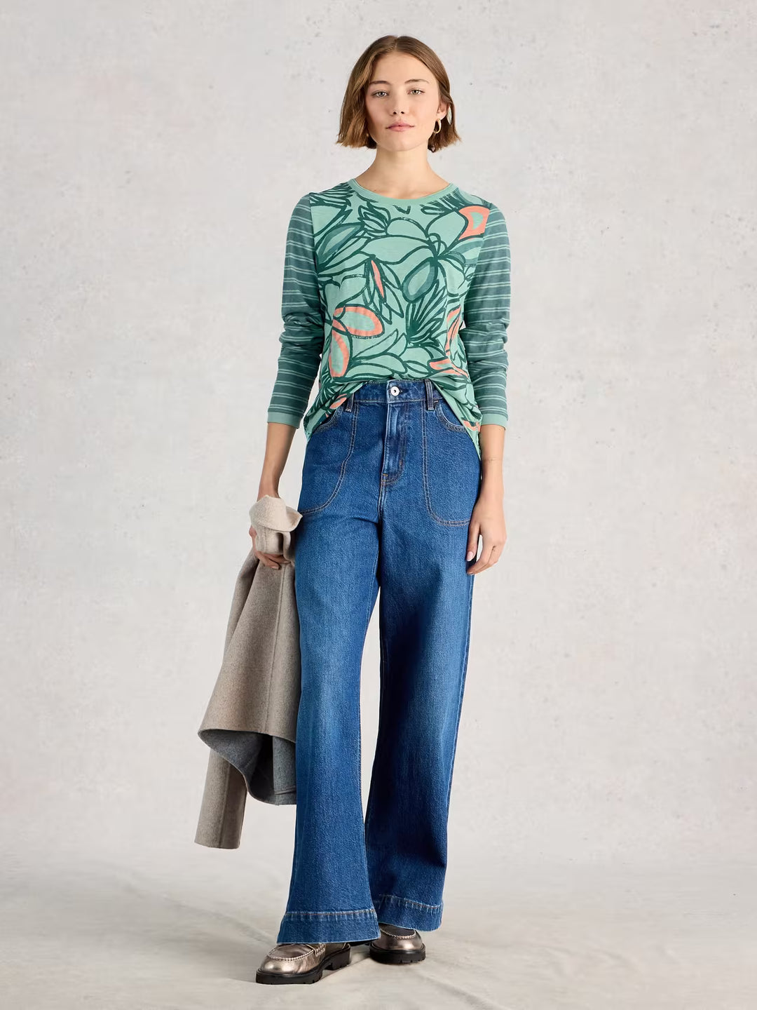 Chandail à différents imprimés à manches longues Clara