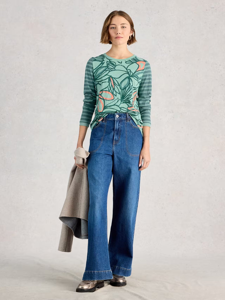 Chandail à différents imprimés à manches longues Clara