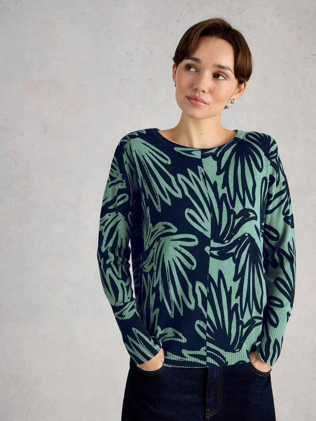 Chandail à imprimé graphique Olive