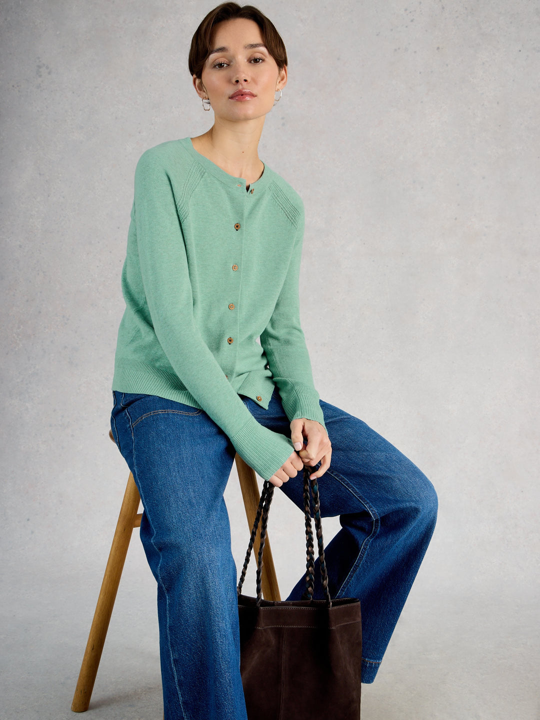 Cardigan à encolure ronde Lulu - Coton biologique