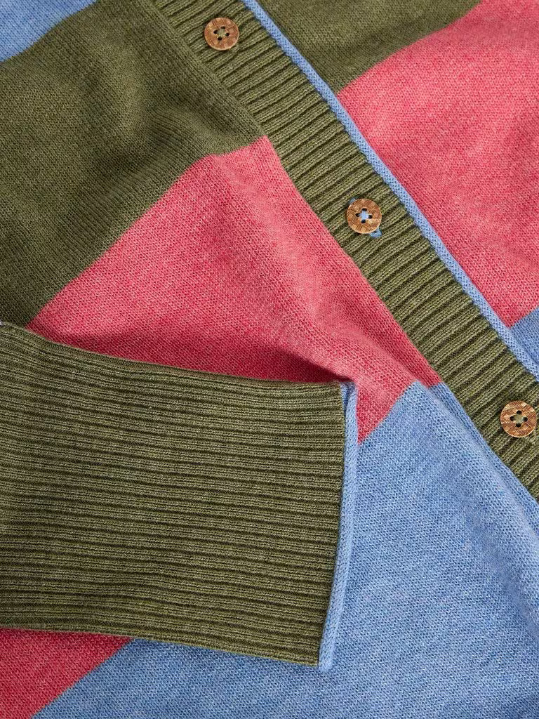 Cardigan à rayures en coton biologique Lulu