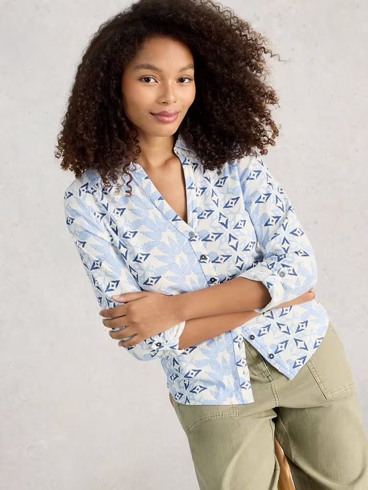Blouse de coton confortable Annie – manches trois-quarts