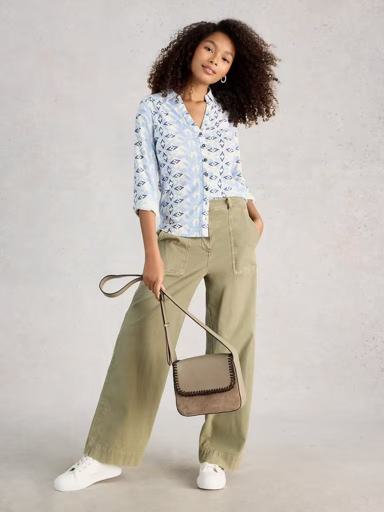 Blouse de coton confortable Annie – manches trois-quarts