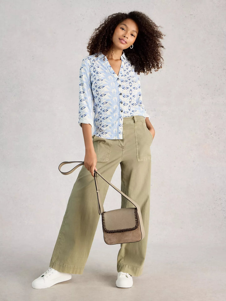 Blouse de coton confortable Annie – manches trois-quarts