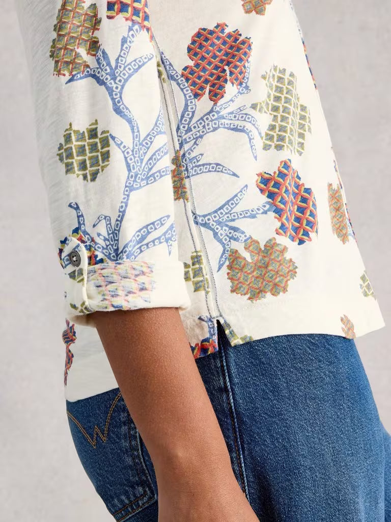 Blouse de coton confortable Annie – manches trois-quarts