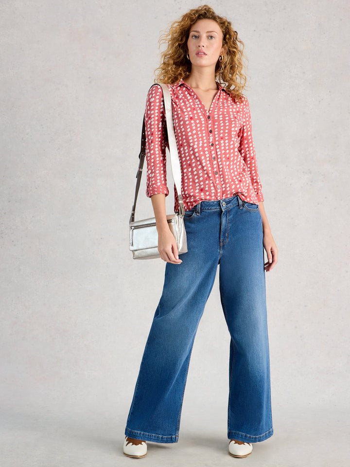 Blouse de coton confortable Annie – manches trois-quarts