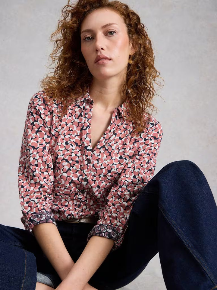 Blouse de coton confortable Annie – manches trois-quarts