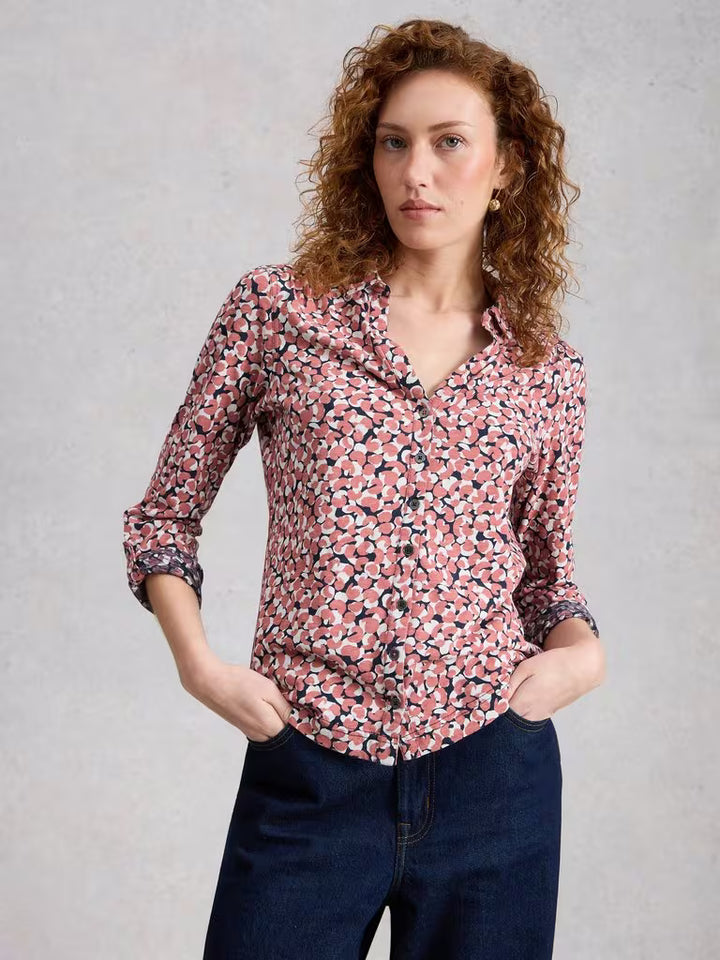 Blouse de coton confortable Annie – manches trois-quarts