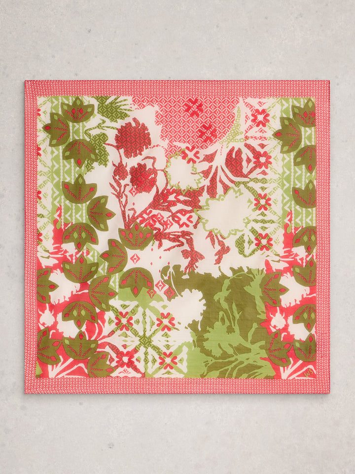 Foulard carré rétro chic Emily - Matériaux écoresponsables