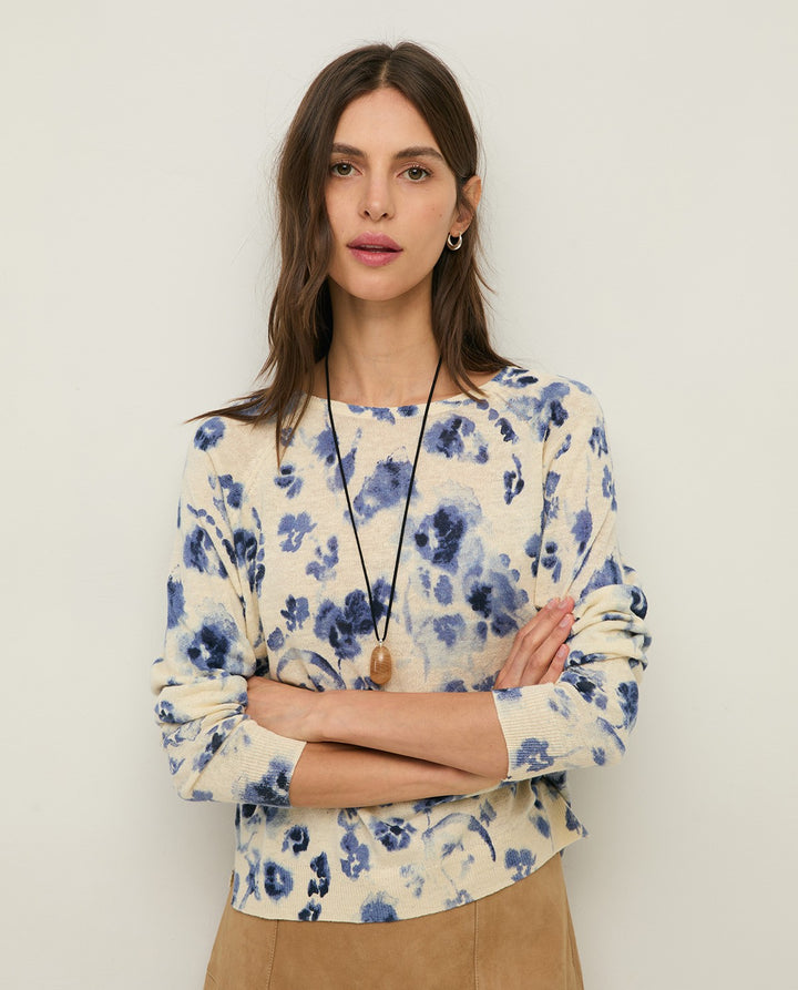 Chandail à imprimé floral - Coton et lin
