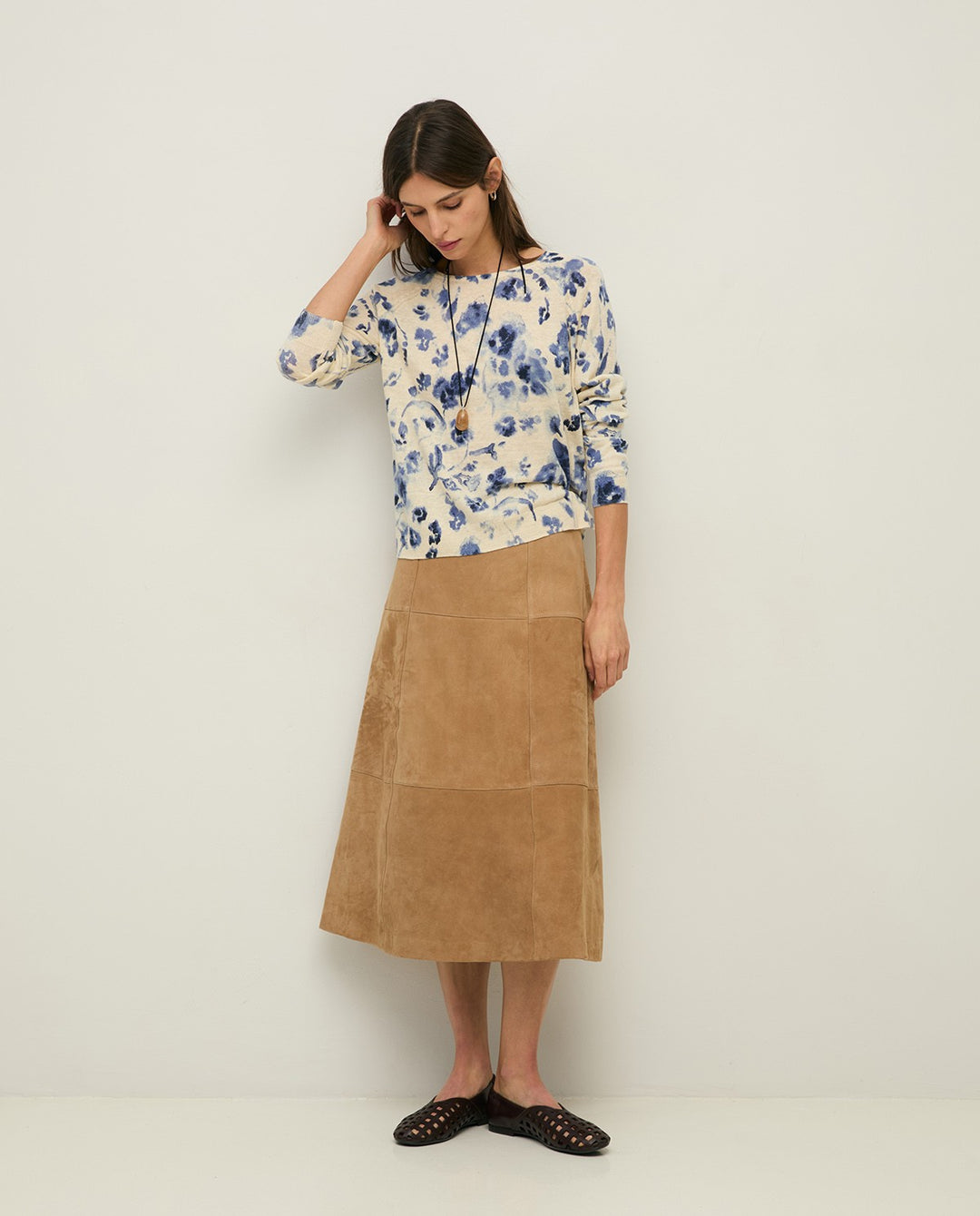 Chandail à imprimé floral - Coton et lin