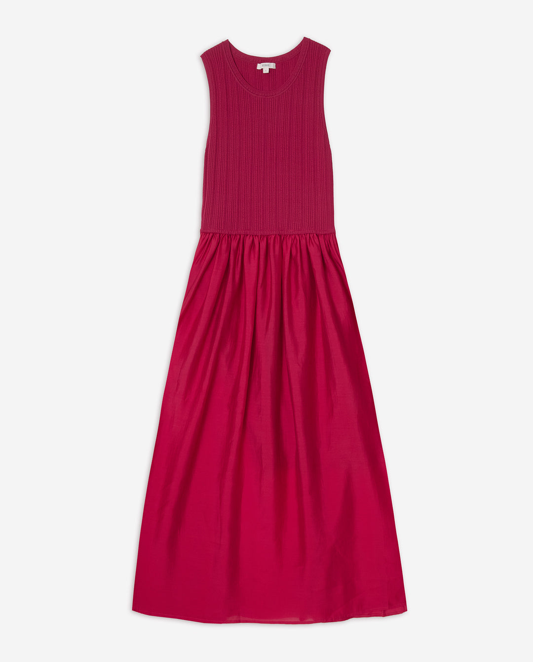 Robe sans manches à haut côtelé - En mélange de viscose