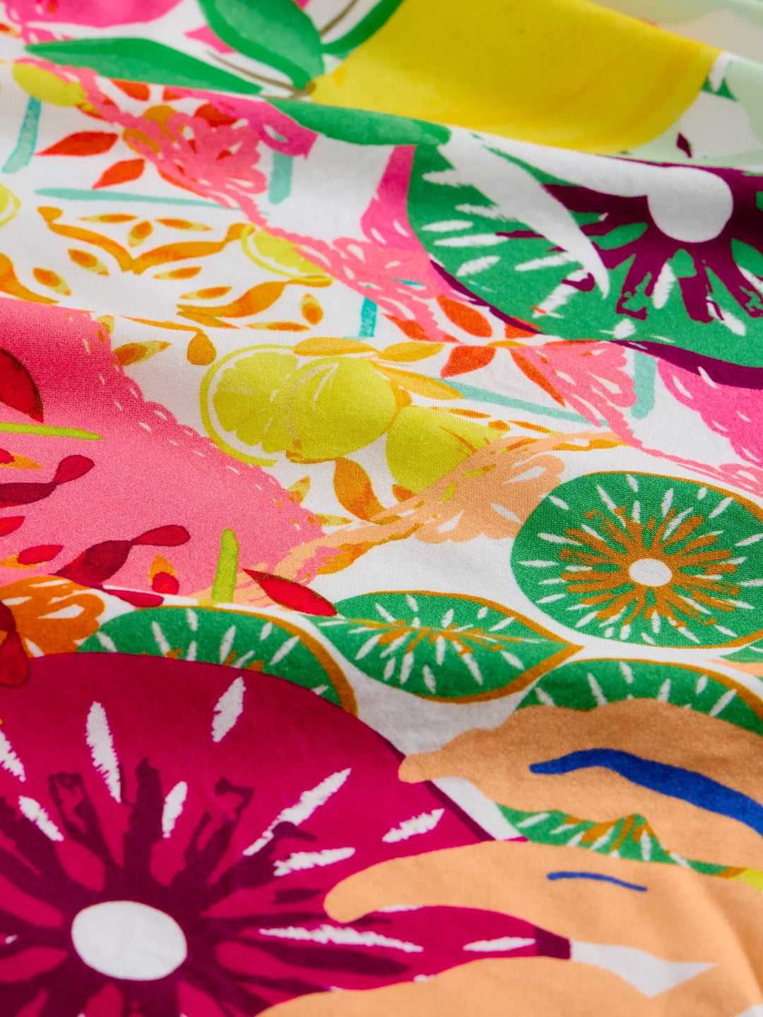T-shirt à imprimé tropical - En viscose Ecovero et coton biologique