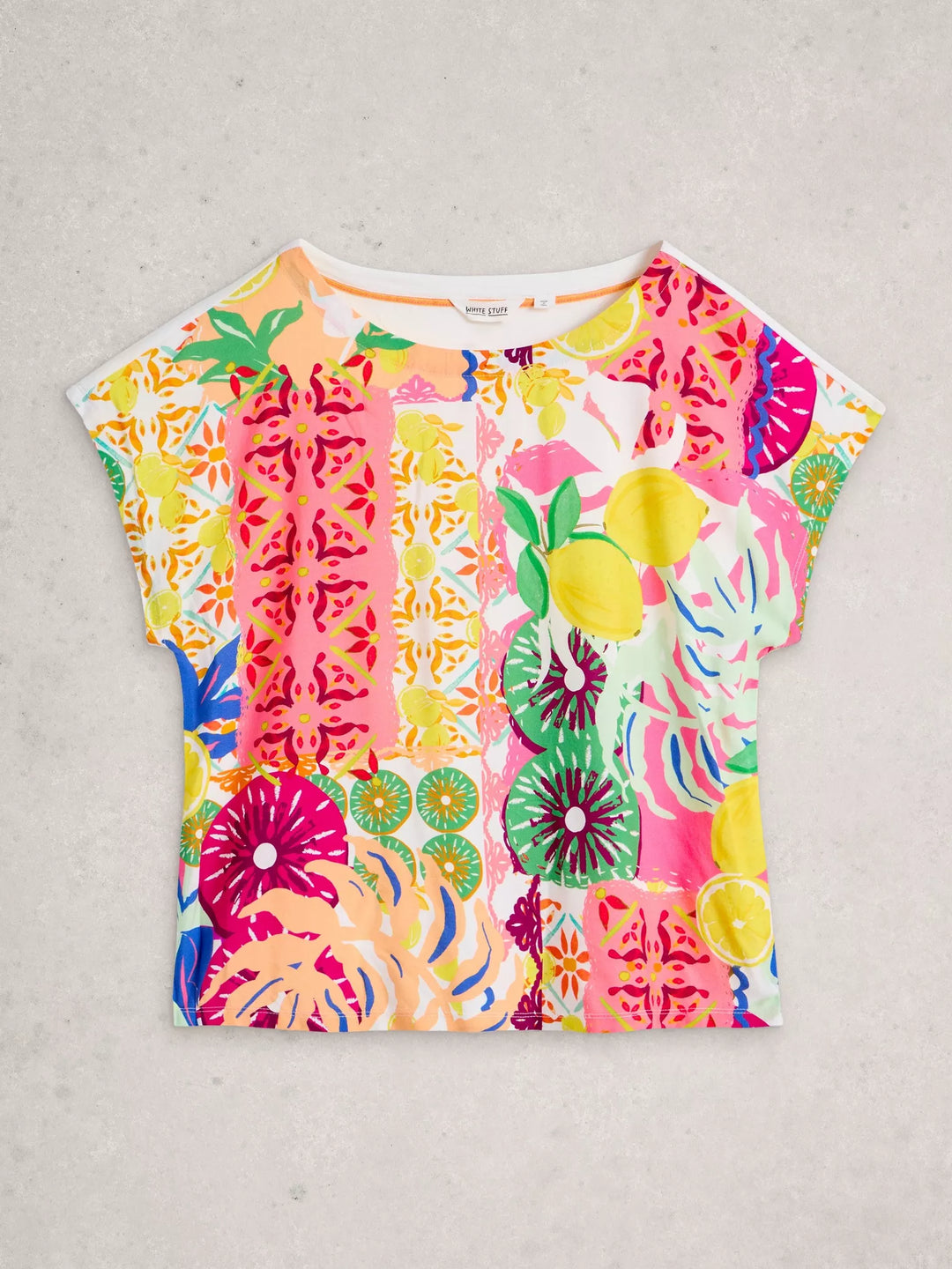 T-shirt à imprimé tropical - En viscose Ecovero et coton biologique