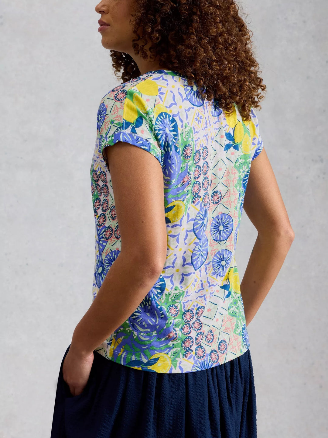 T-shirt  à motif estival Nelly - 100% coton