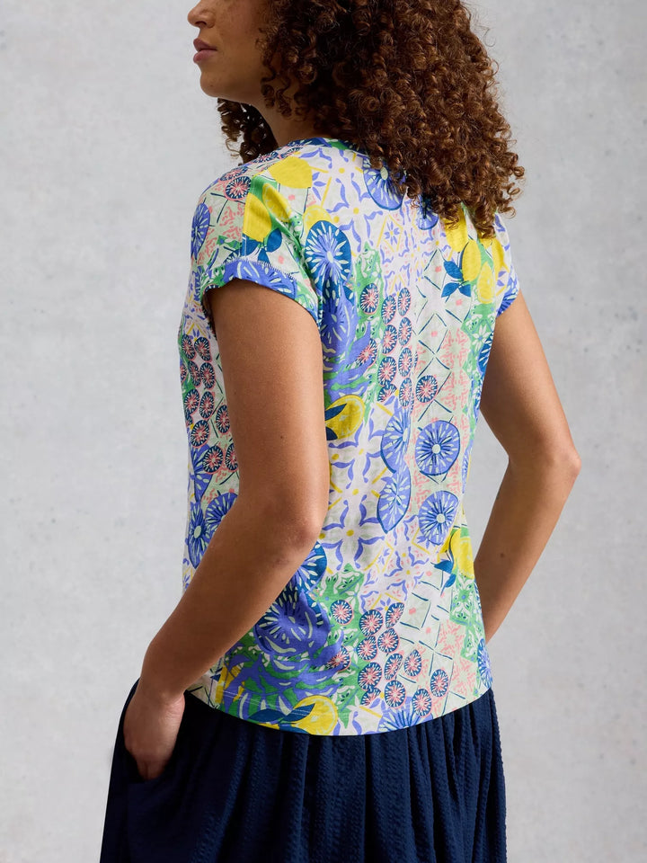 T-shirt  à motif estival Nelly - 100% coton