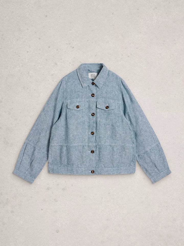 Veste en pur lin Camille- Coupe structurée et intemporelle